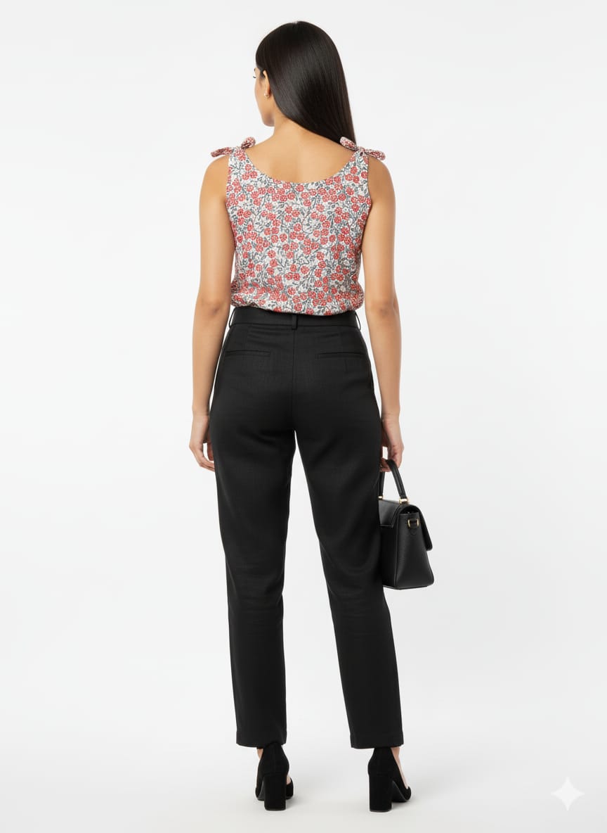 Kapdu Pure Cotton Grey And Peach Dori Top